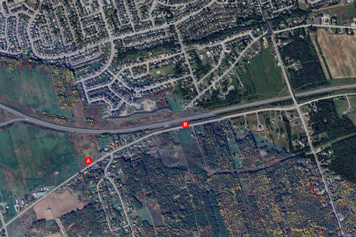 Carte du secteur chemin du Panorama